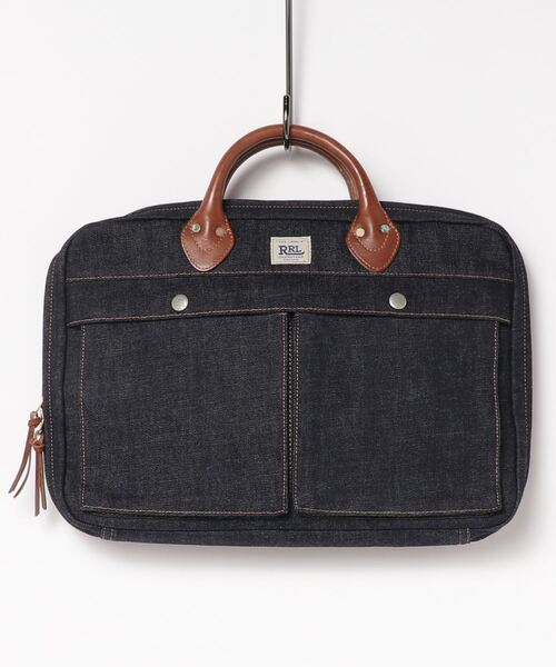 RRL（ダブル アール エル）の「レザートリム デニム ブリーフケース