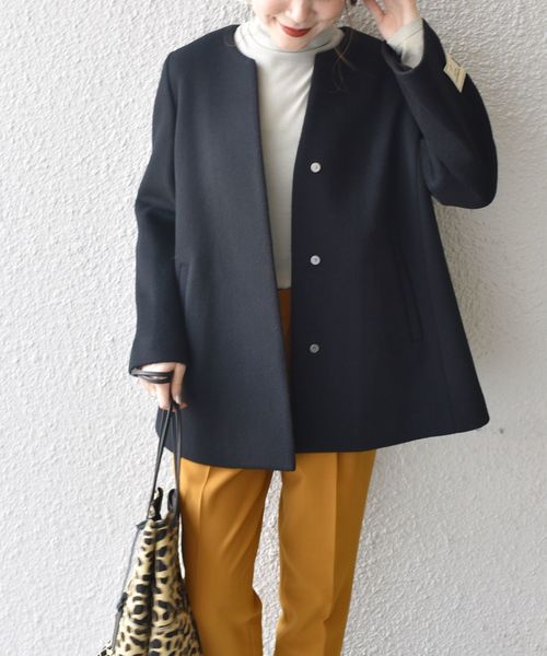 SHIPS（シップス）の「SUPER140キーネックショートコート◇（その他