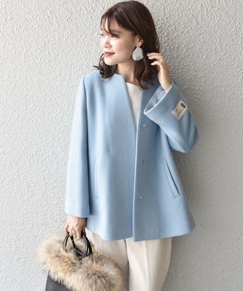 SHIPS（シップス）の「SUPER140キーネックショートコート◇（その他