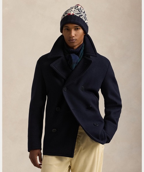 Polo ウールブレンド メルトン ピーコート（ピーコート）｜POLO RALPH