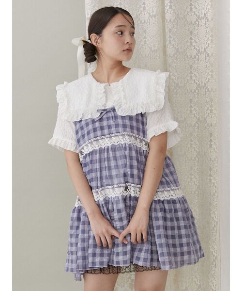 merry jenny（メリージェニー）の「checkフレアベビードール