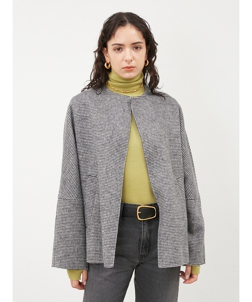 ひ*様 ミラオーウェン ノーカラーリバーショートコート ひ*様 ミラ