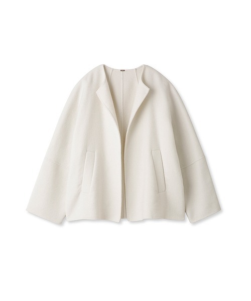 Mila Owen（ミラオーウェン）の「ノーカラーリバーショートコート