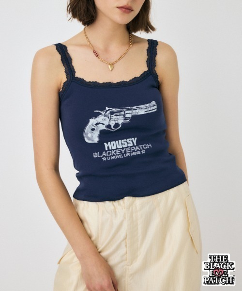 MOUSSY BEP GUN GRAPHIC キャミソール BEP GUN GRAPHIC キャミソール