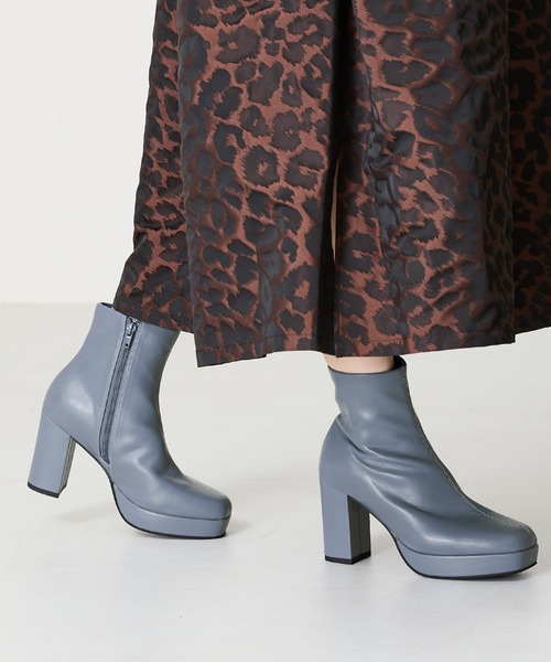 セール】プラットフォームヒールショートブーツ 41422（ブーツ