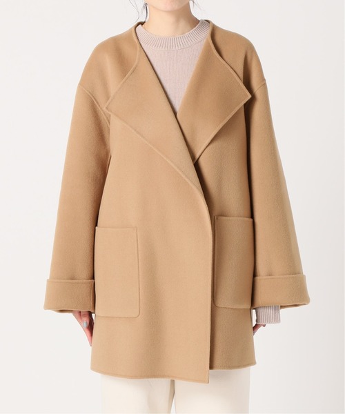 Spick & Span（スピックアンドスパン）の「ウールノーカラーミドル丈