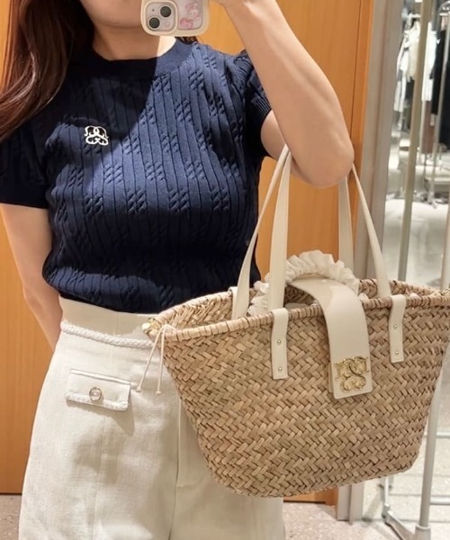 SNIDEL（スナイデル）の「コットンショルダーブレードトートバッグ