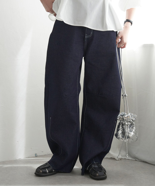 セール】リジットデニムカーブパンツ（デニムパンツ）｜VENCEEXCHANGE