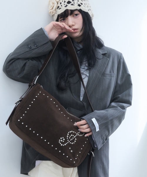 Assortment studded shoulder bag/アソートスタッズショルダーバッグ