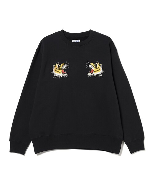 テーラー東洋 × BEAMS / 別注 刺繍 クルーネック スウェット