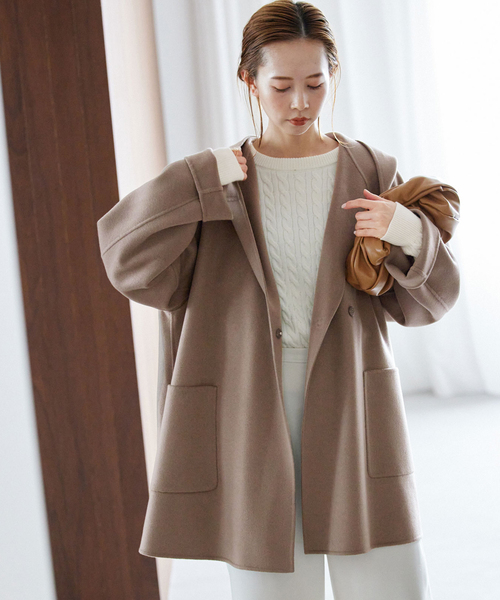 SLOBE IENA（スローブイエナ）の「HAMILTONダブルフェイスフードコート