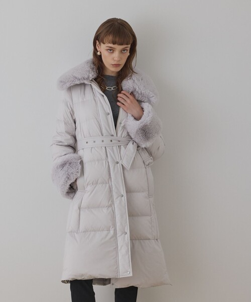 ファーカラーロングダウン（ダウンジャケット/コート）｜GRACE