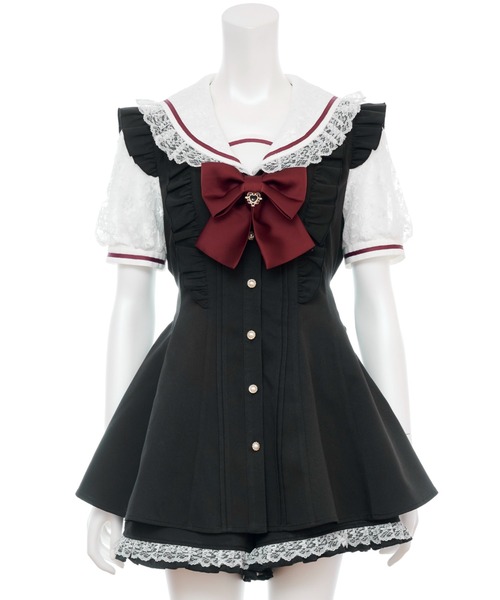 レースセーラー襟半袖セットアップ（セットアップ）｜Secret Honey