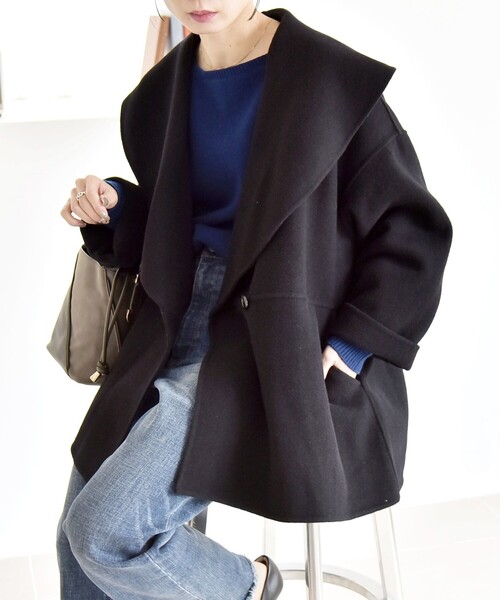 セール】quaranciel: リバー ケープ ショート コート 25AW（その他