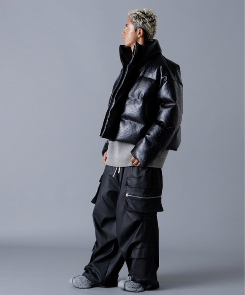 セール】DankeSchon/ダンケシェーン/PU SHORT BLOUSON OSTRICH