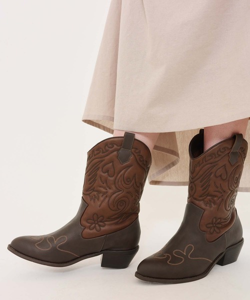 オリジナル刺繍 ウエスタンブーツ TINA：JOJUN（ブーツ）｜TINA：JOJUN