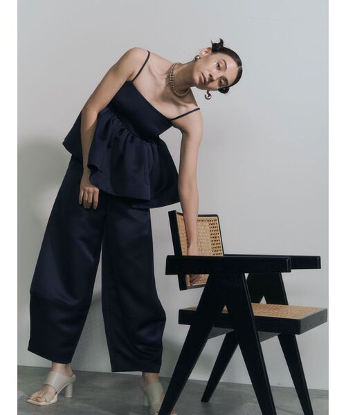 UN3D.（アンスリード）の「サテンギャザーキャミソール（キャミソール