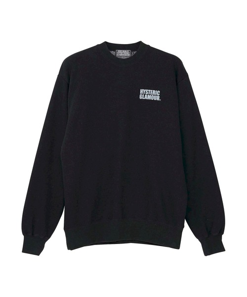 ヒステリックグラマー FLAMOU 女性イラスト ブラックスウェット