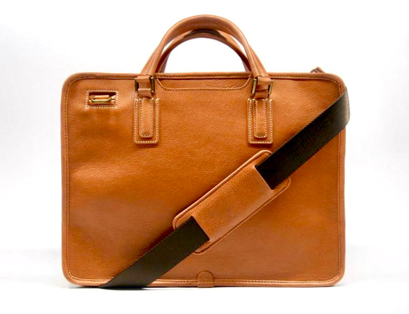 今だけ20％OFF①A本革2wayクラシック・ブリーフケース キャメル