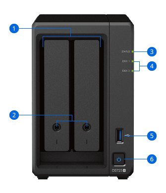 Synology DiskStation (2Bay/AMD/2GB) NAS Network Storage Server