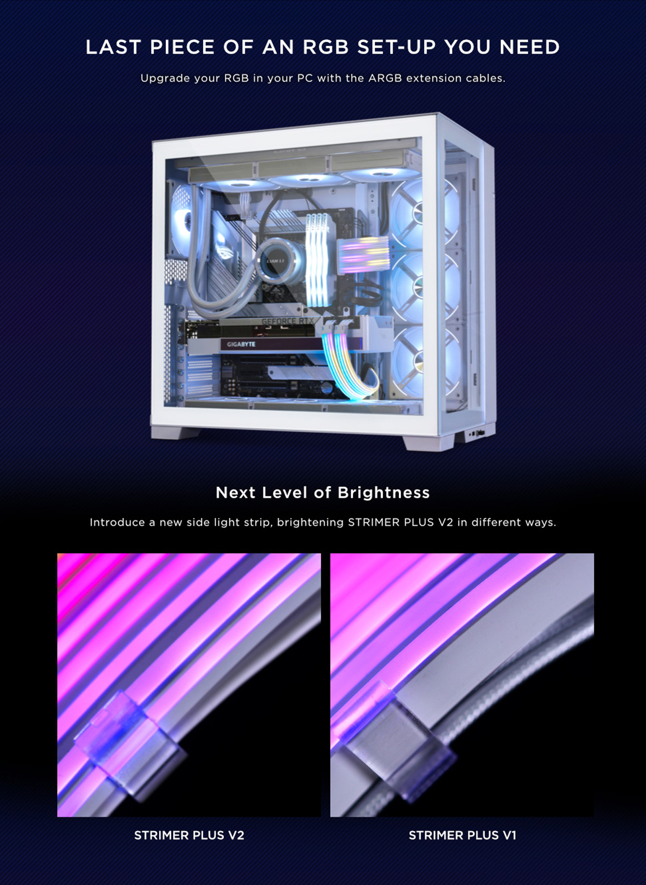 LIAN LI STRIMER PLUS V2 24 Pin Addressable RGB Power Extension