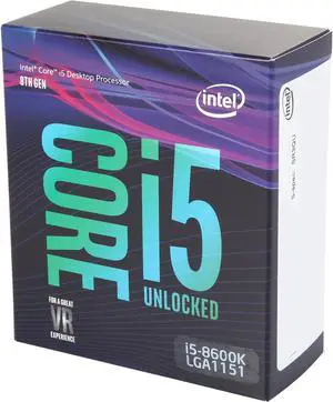 Intel Core i5 8th Gen - Core i5-8600K Coffee Lake 6-Core 3.6 GHz