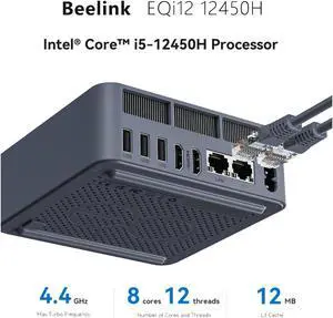 Beelink Mini PC EQR6 AMD Ryzen 7 7735HS (8C/16T, Up to 4.75GHz