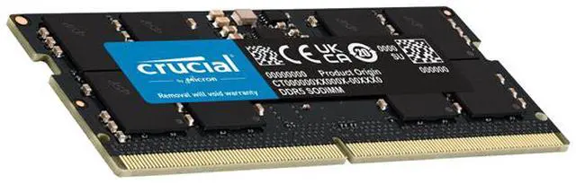Crucial 16GB (2 x 8GB) 262-Pin DDR5 SO-DIMM DDR5 4800 (PC4 38400