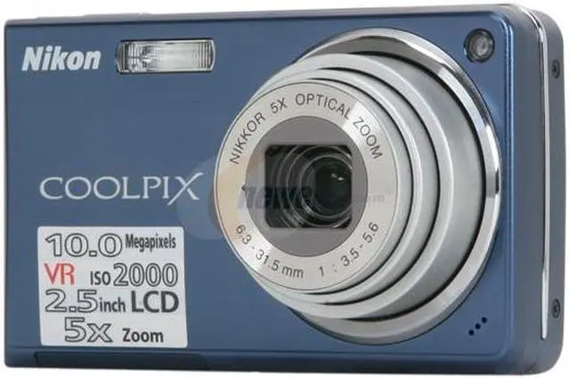 Nikon CoolPix S550 Cool Blue 10.0 MP Digital Camera - Newegg.com