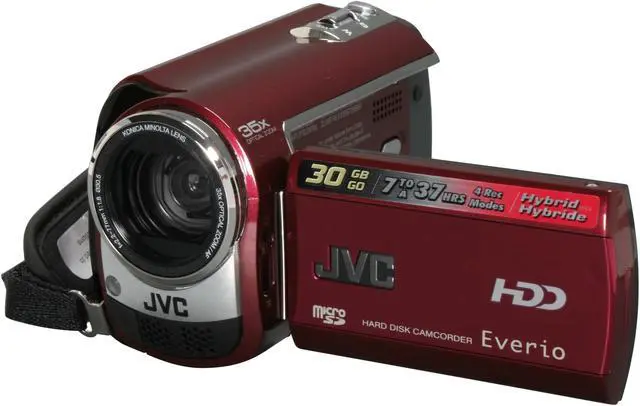 Refurbished: JVC Everio GZ-MG330 Red 30GB Hard Disk Digital