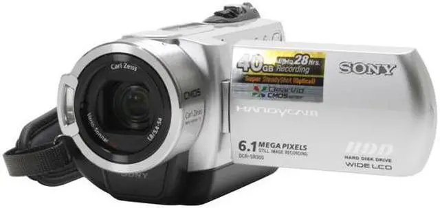 SONY DCR-SR300 Silver 40GB HDD Handycam Camcorder - Newegg.com