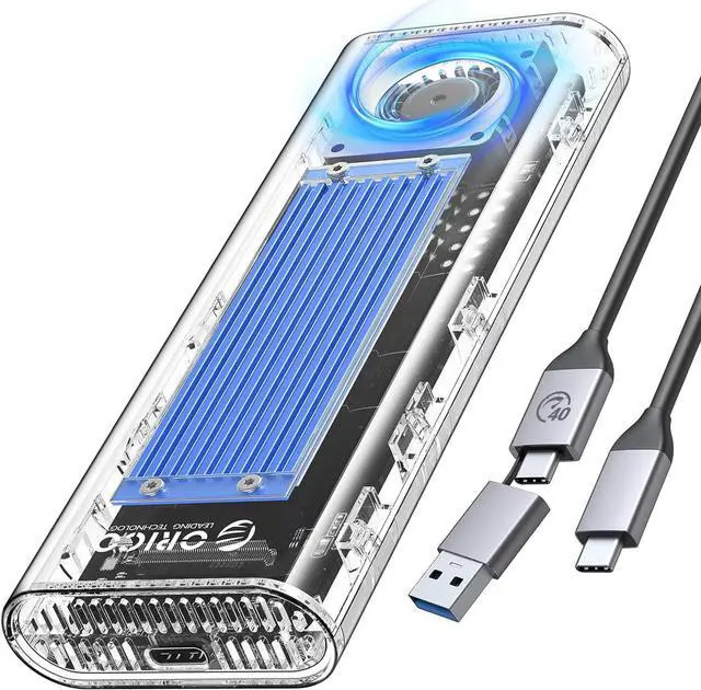 ORICO 40Gbps M.2 NVMe SSD Enclosure & Built-in Cooling Fan, Tool