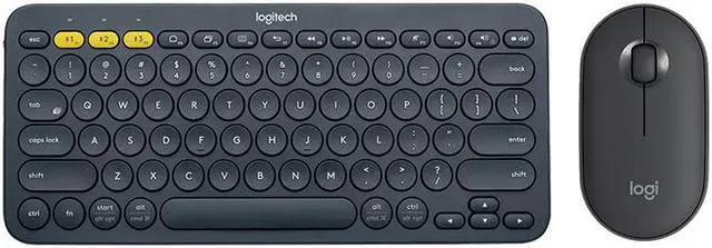 Logitech K380 Bluetooth Wireless Mini Keyboard and PEBBLE