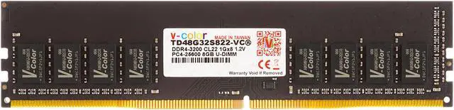 v-color 8GB DDR4 DRAM 3200MHz (PC4-25600) CL22 1.2V U-DIMM Desktop