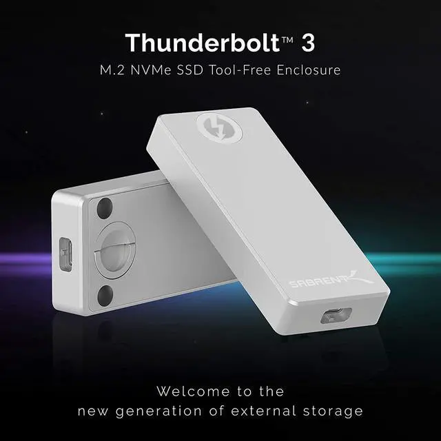 SABRENT Thunderbolt 3 Certified M.2 NVMe SSD Tool Free Solid