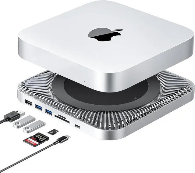 Mac Mini Hub & Type-C Stand with SSD Enclosure Mac Mini Stand