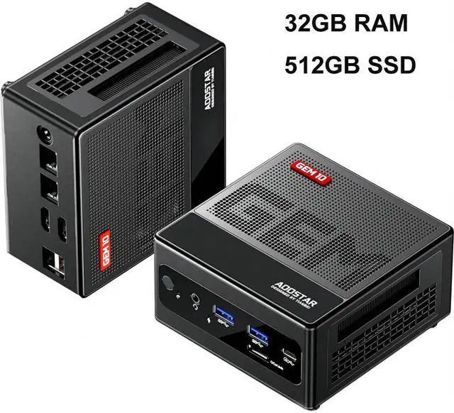WSIRAK AOOSTAR GEM10 AMD Ryzen 7 7840HS Mini PC with WIN 11 PRO/ 3