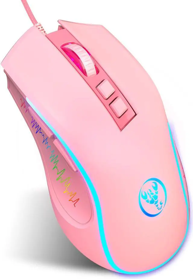 Gaming Mouse - Wired USB Computer Mouse with 4 Adjustable DPI, RGB