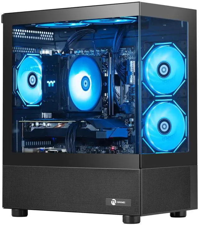 NINGMEI Gaming PC Desktop, AMD Ryzen 5 5500 3.6GHz (4.2GHz Turbo