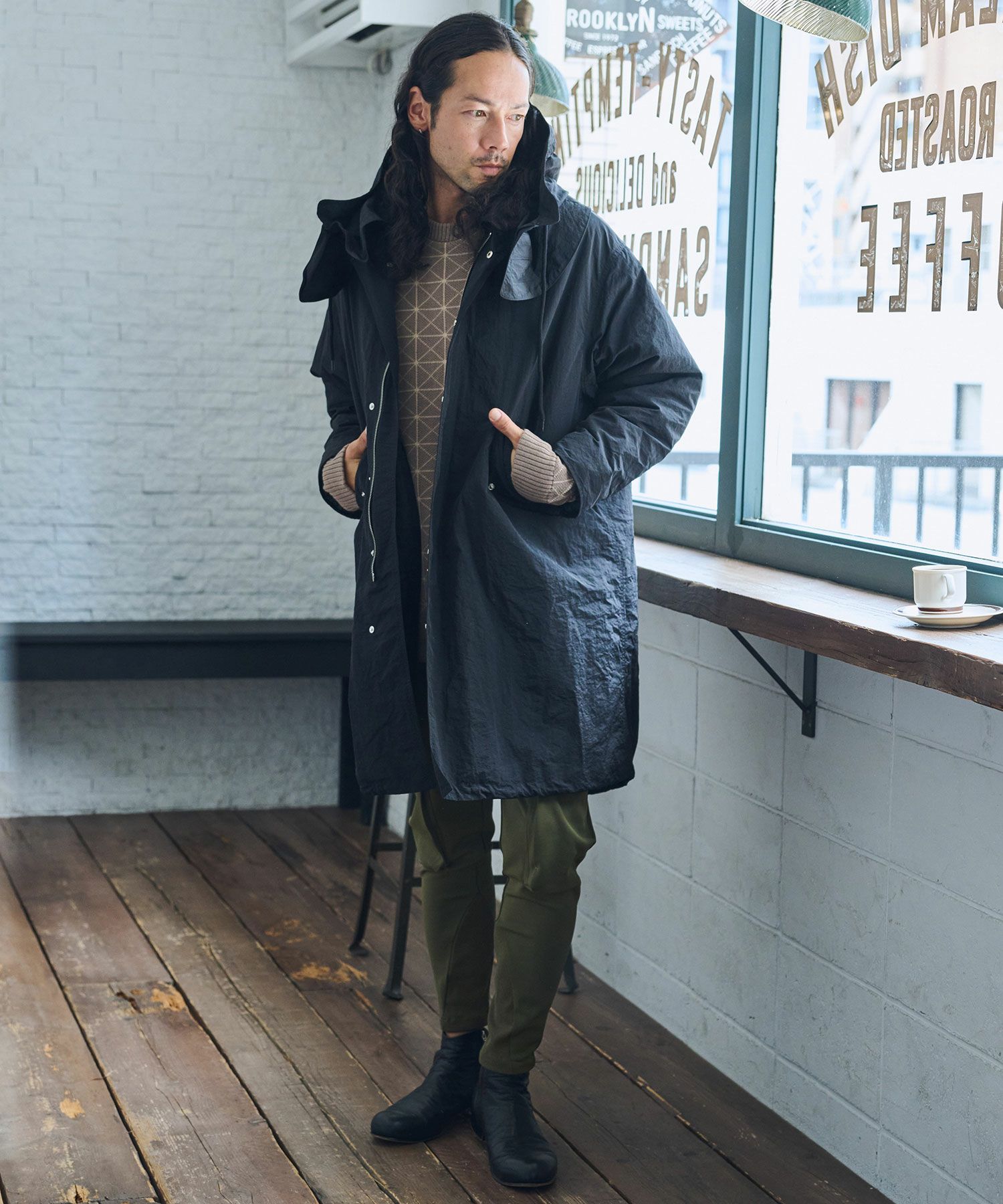 30%OFF【CAMBIO(カンビオ)】ナイロンワッシャー3WAYモッズコート