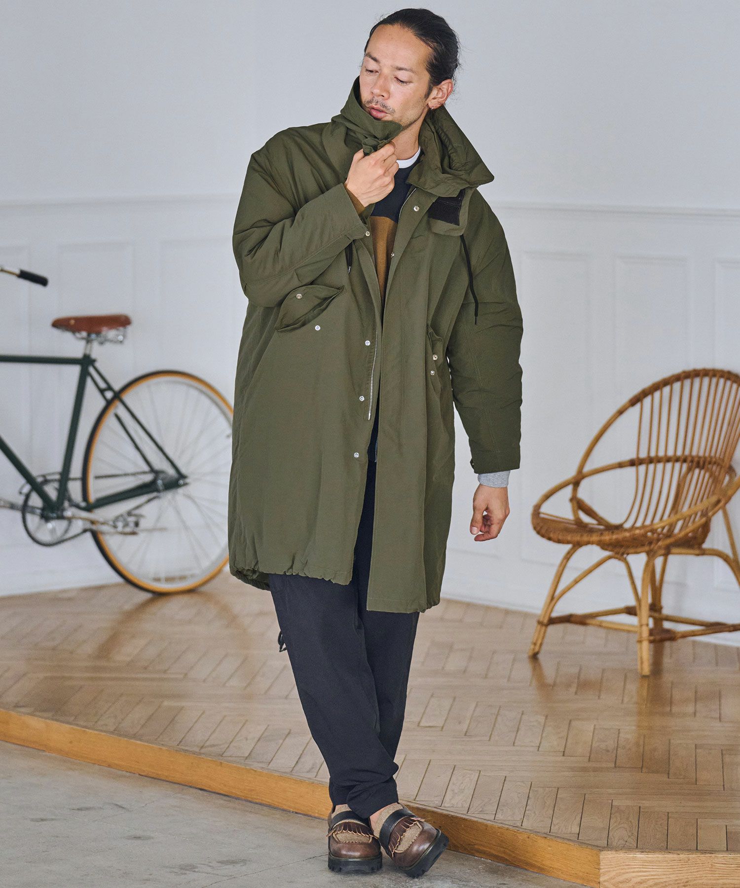 30%OFF【CAMBIO(カンビオ)】ナイロンワッシャー3WAYモッズコート