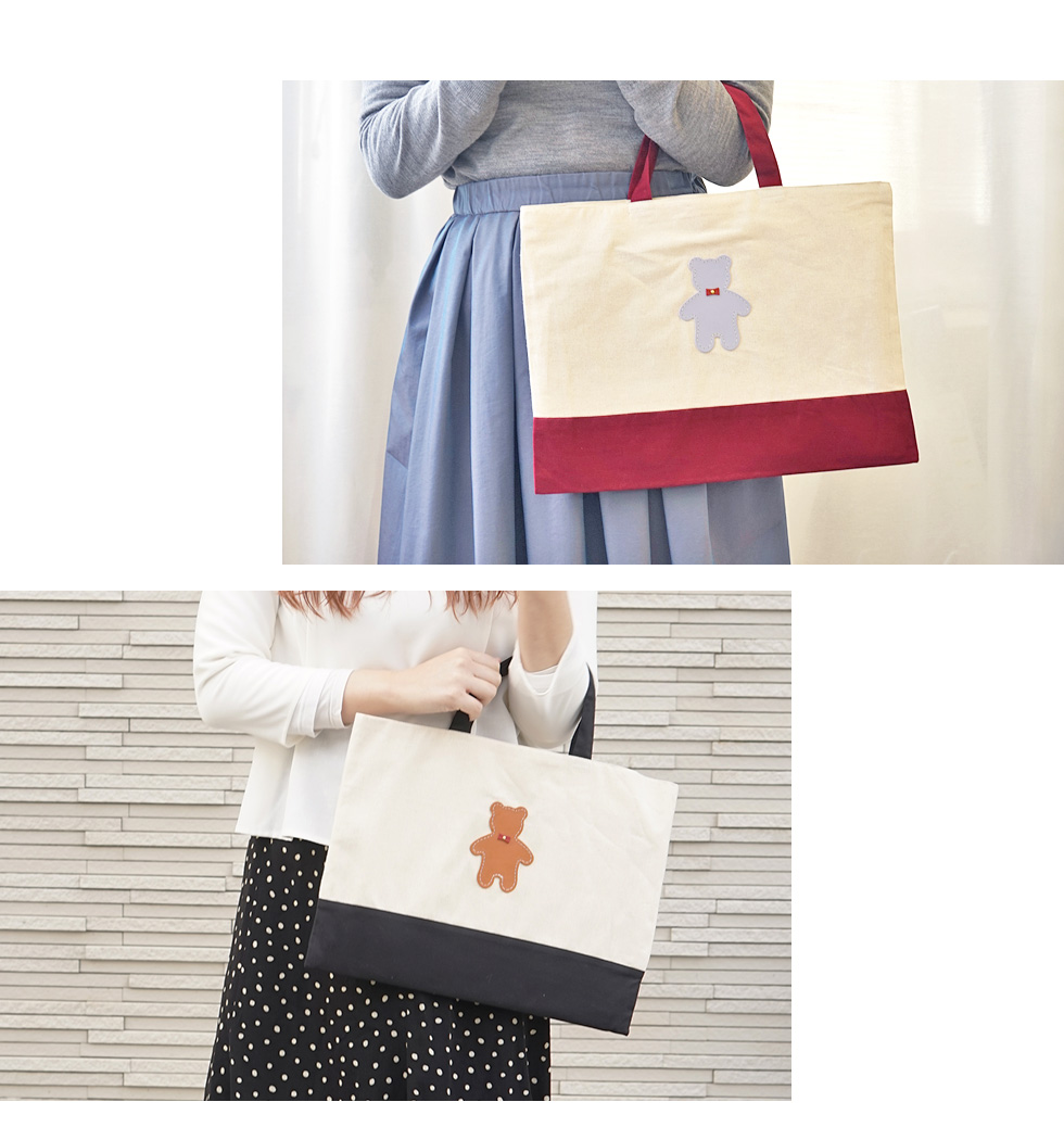 hoshinooto/くまちゃん レッスンバッグ [名入れ可] – カミカゼ