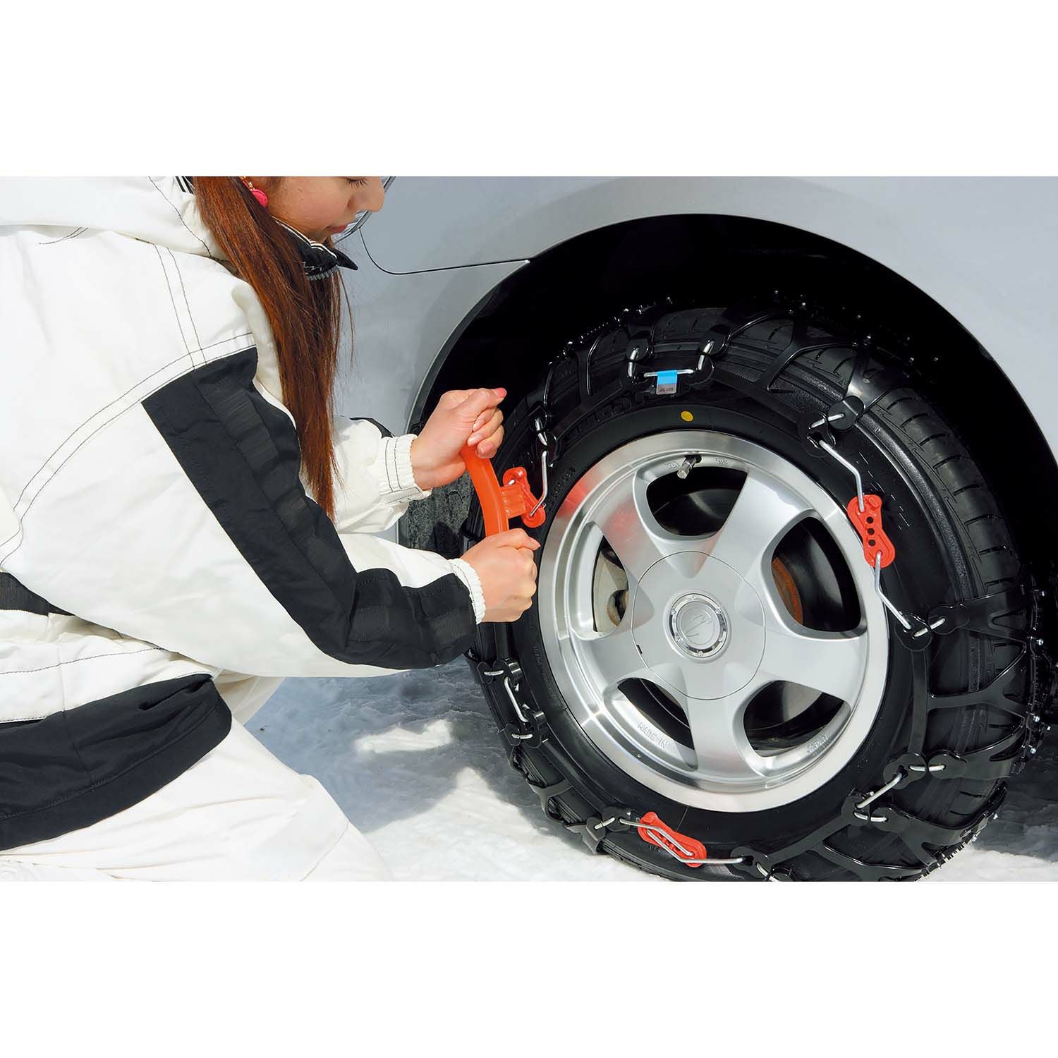 QE15 非金属タイヤチェーン バイアスロンクイックイージー (R80