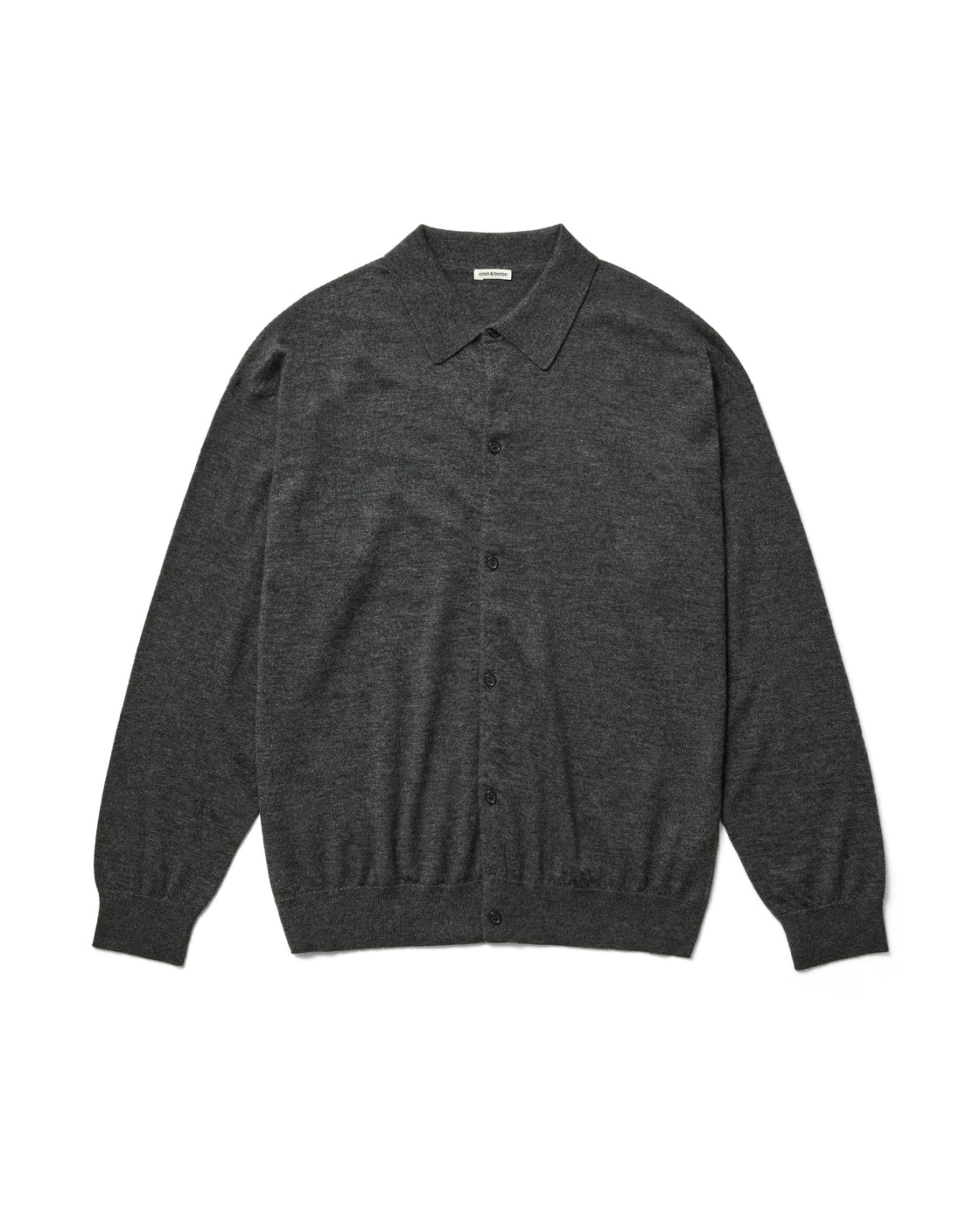 ウーステッドカシミヤ 150 ポロカラー, Top Gray – cash & barba