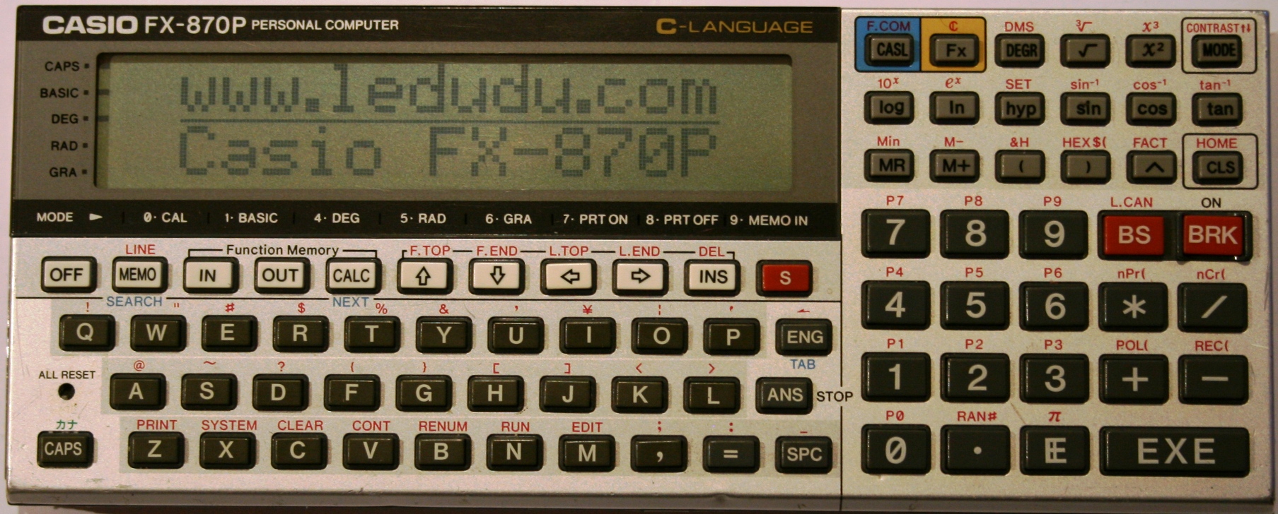Casio - FX-870p - - Pocket computer - Casio FX870p - Casio.ledudu