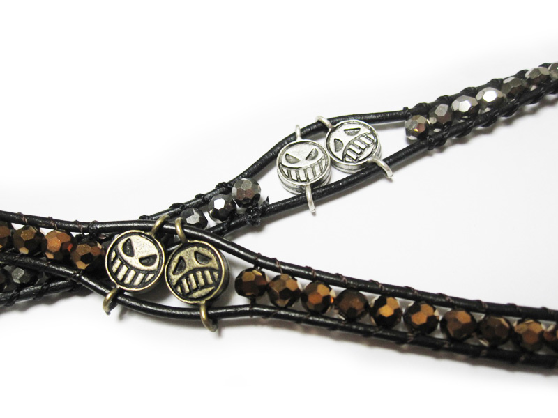 ONE PIECE（ワンピース）エース・1ラップ レザーブレスレット