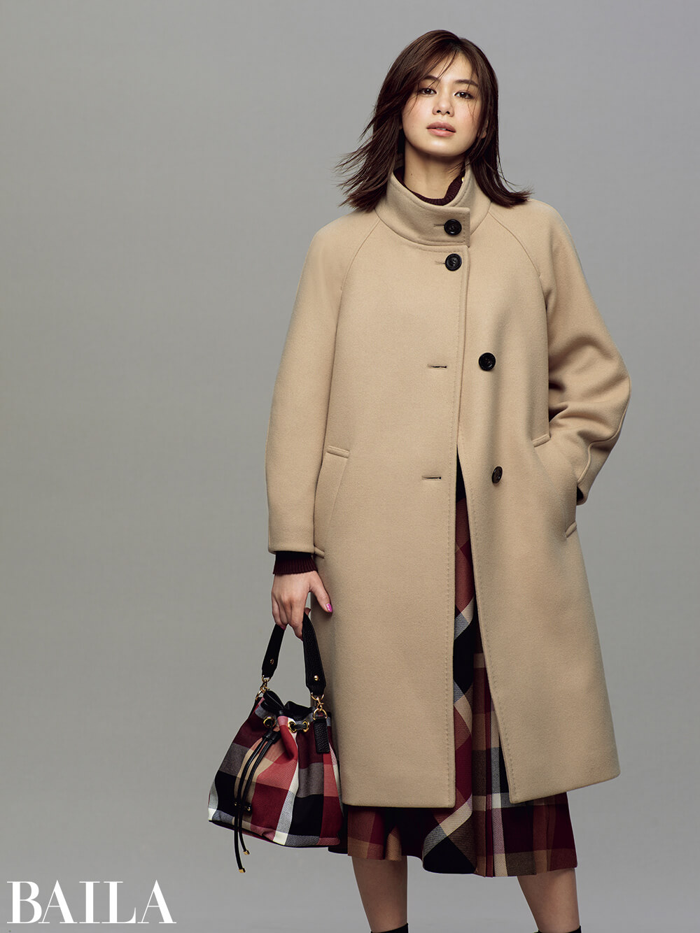 ブルーレーベル ウールコート ベージュ ブルーレーベルクレスト