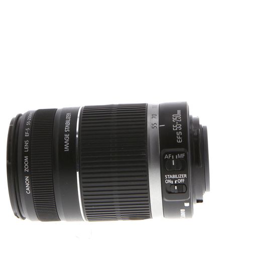 Canon EF-S 55-250mm f/4-5.6 IS Autofocus APS-C Lens, Black {58