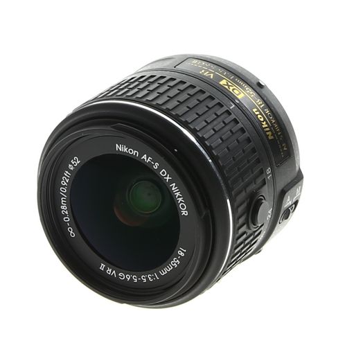 Nikon AF-S DX Nikkor 18-55mm f/3.5-5.6 G VR II Autofocus Lens for