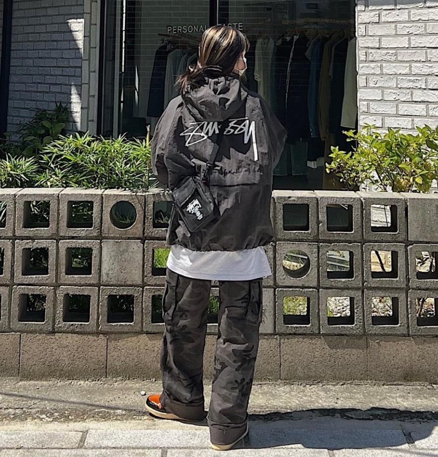 ☆関税込☆Stussy☆STUSSY Wave Dye Beach Shell Jacket Black